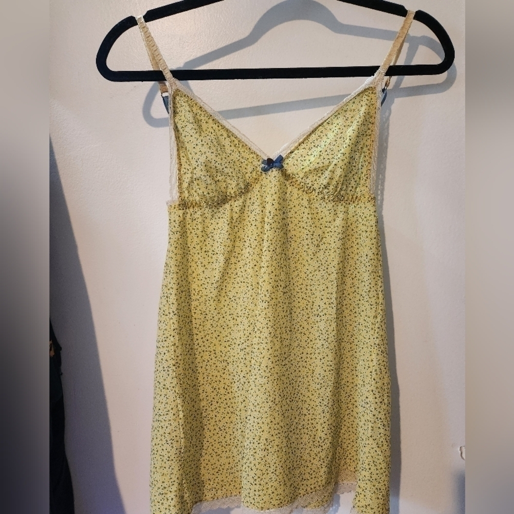 RARE Victoria's Secret Pout Yellow Floral Lingerie